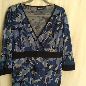 Faux wrap floral top